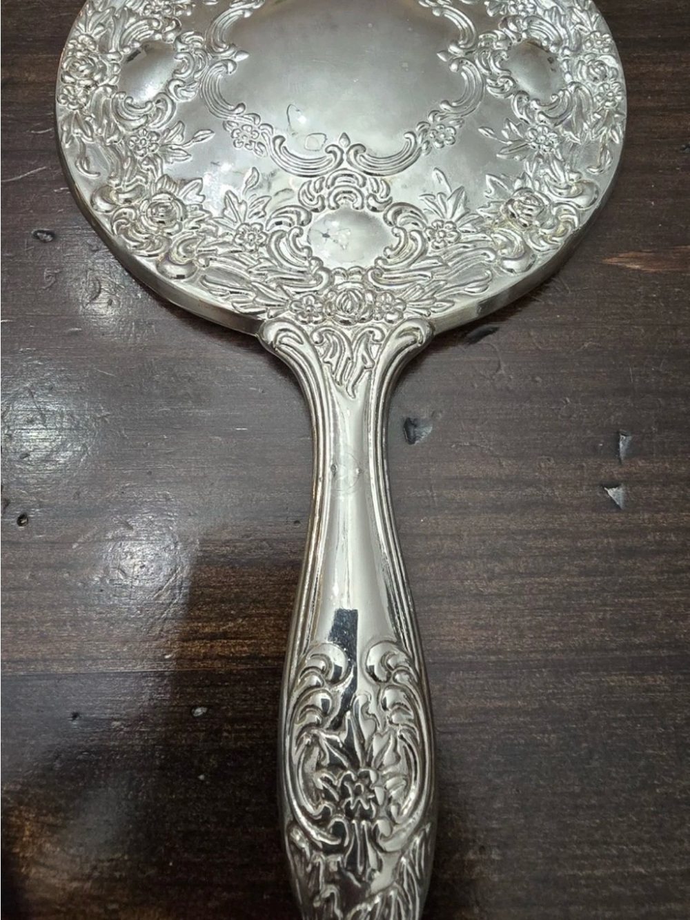 Vintage silver plated vanity mirror - Picture 2 of 2
